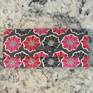 Vera Bradley Black and Red Floral Wallet